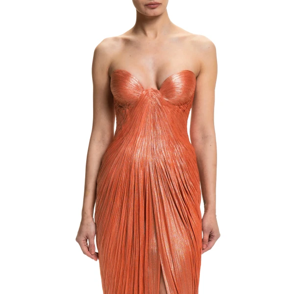 Maria Lucia Hohan Nadira Gown in Peach Fizz | Evening Gowns | Luxury Shoes 