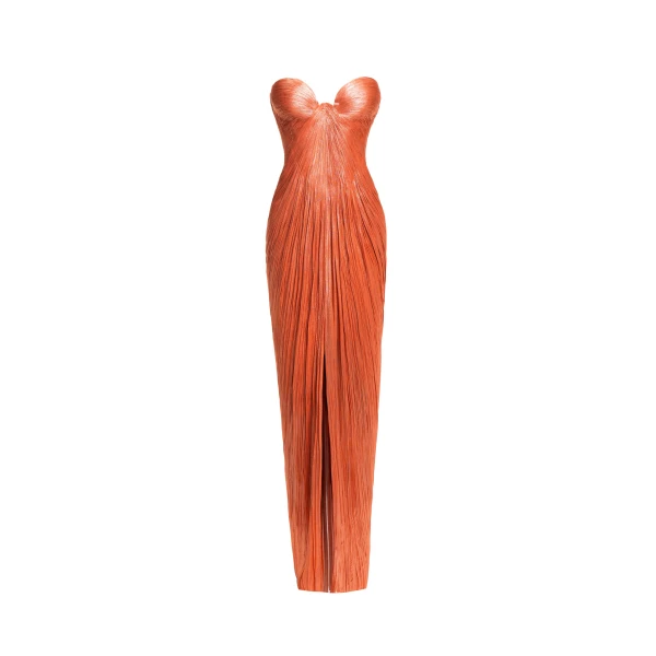 Nadira Gown in Peach Fizz