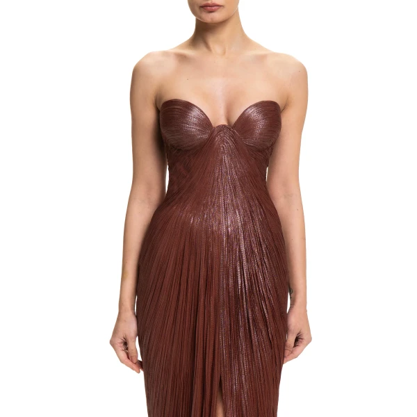Maria Lucia Hohan Nadira Gown in Truffle | Evening Gowns | Luxury Shoes 