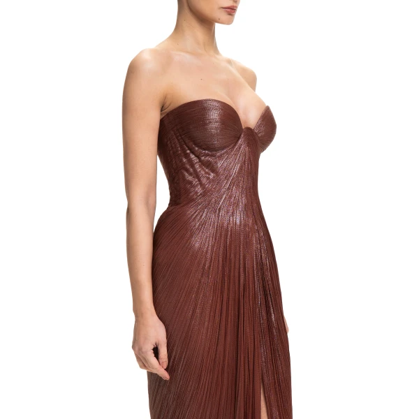Maria Lucia Hohan Nadira Gown in Truffle | Evening Gowns | Luxury Shoes 