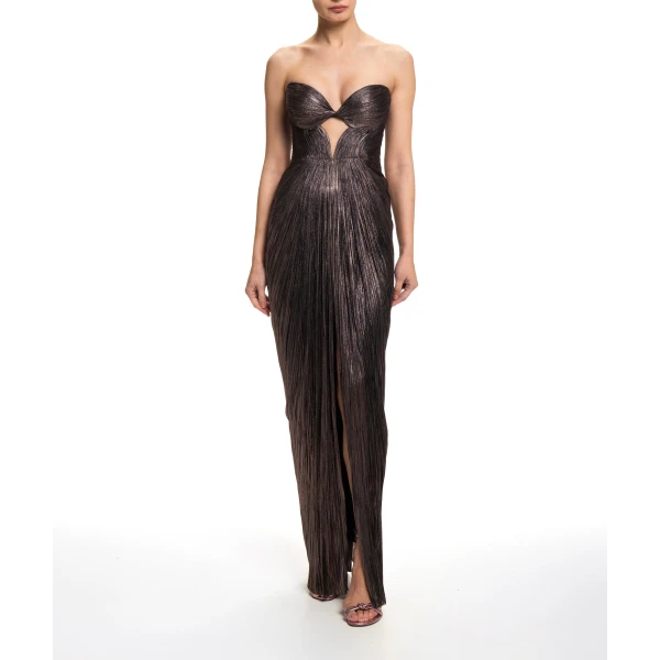 Maria Lucia Hohan Naima Gown in Incense | Evening Gowns | Luxury Shoes 