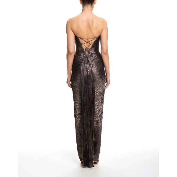 Maria Lucia Hohan Naima Gown in Incense | Evening Gowns | Luxury Shoes 