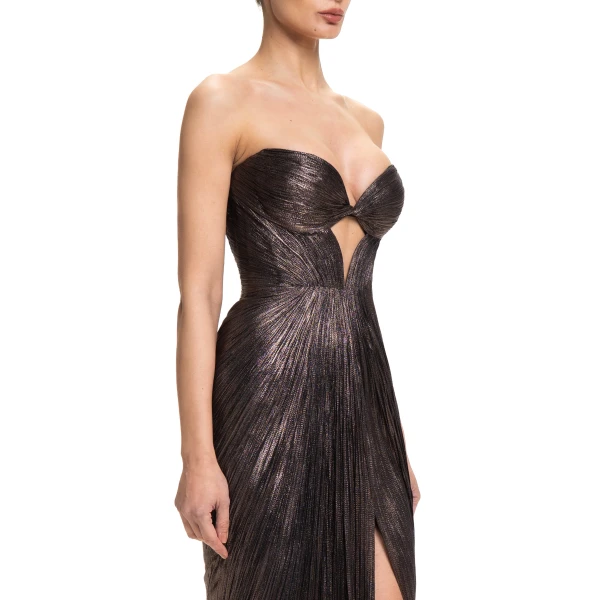 Maria Lucia Hohan Naima Gown in Incense | Evening Gowns | Luxury Shoes 