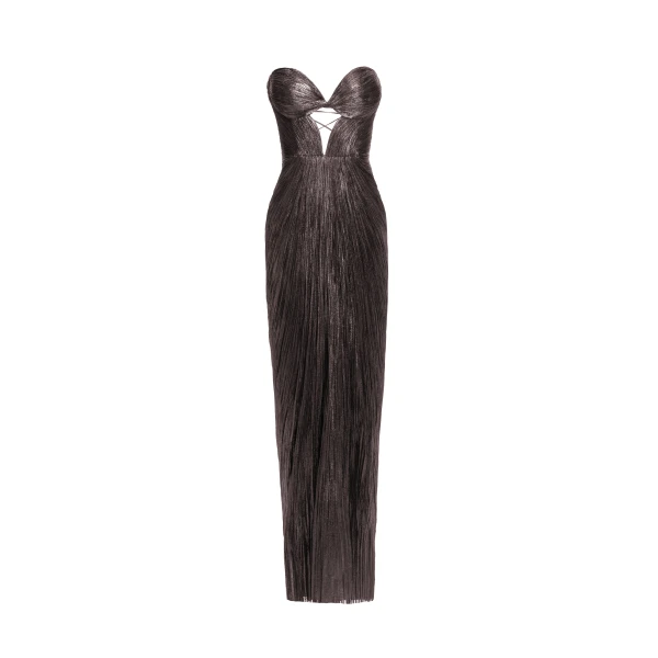 Maria Lucia Hohan Naima Gown in Incense | Evening Gowns | Luxury Shoes 