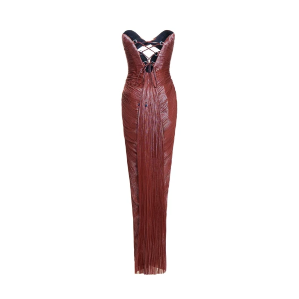 Maria Lucia Hohan Naima Gown in Truffle | Evening Gowns | Luxury Shoes 