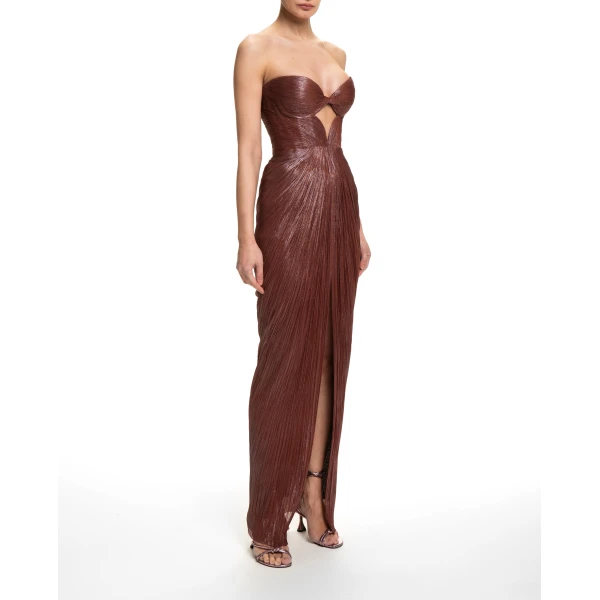 Maria Lucia Hohan Naima Gown in Truffle | Evening Gowns | Luxury Shoes 