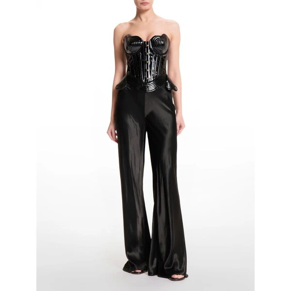 Maria Lucia Hohan Rosalinda Corset in Licorice | Sleeveless | Luxury Shoes 