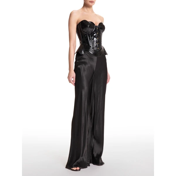 Maria Lucia Hohan Rosalinda Corset in Licorice | Sleeveless | Luxury Shoes 