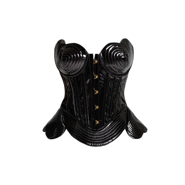 Maria Lucia Hohan Rosalinda Corset in Licorice | Sleeveless | Luxury Shoes 
