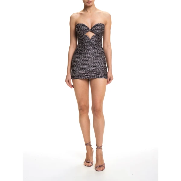 Maria Lucia Hohan Saeeda Mini Dress in Pink Houndstooth | Mini Dresses | Luxury Shoes 