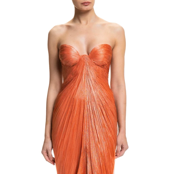 Maria Lucia Hohan Salima Gown in Peach Fizz | Evening Gowns | Luxury Shoes 