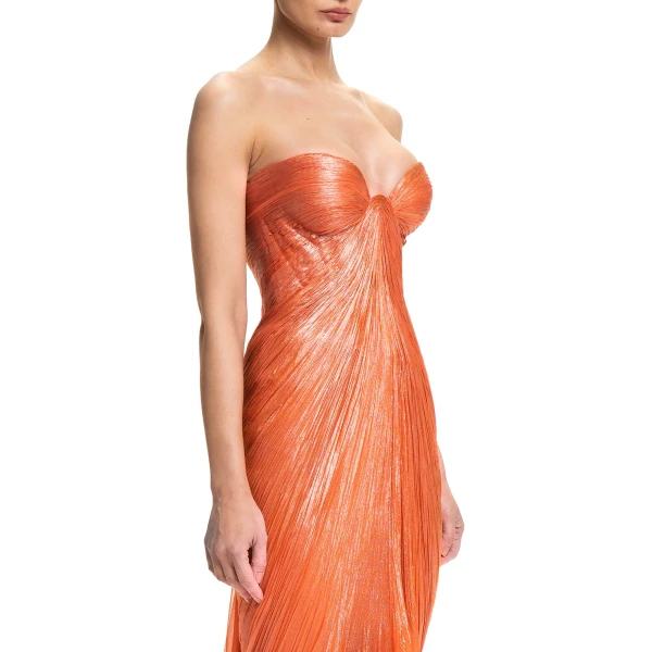 Maria Lucia Hohan Salima Gown in Peach Fizz | Evening Gowns | Luxury Shoes 