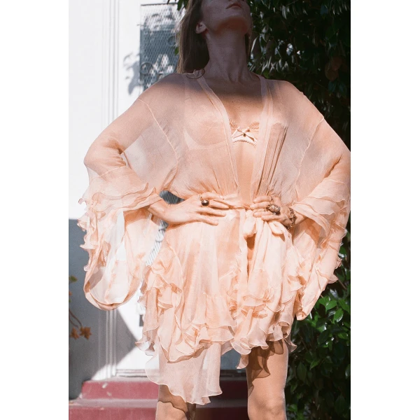 Maria Lucia Hohan Sassy Kaftan in Peach | Robes | Luxury Shoes 