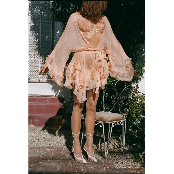 Maria Lucia Hohan Sassy Kaftan in Peach | Robes | Luxury Shoes 