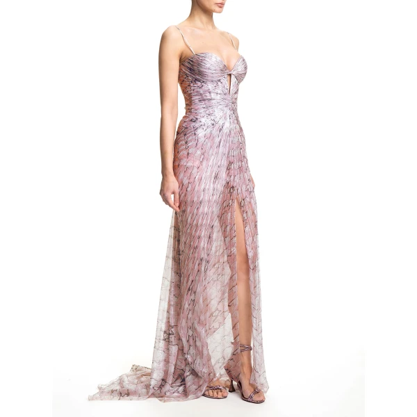 Maria Lucia Hohan Tomina Gown in Confetti White | Evening Gowns | Luxury Shoes 