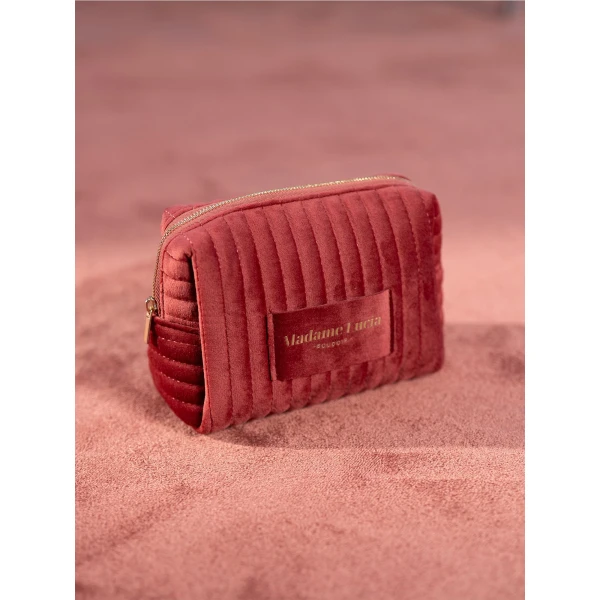 Maria Lucia Hohan Velvet Cosmetic Bag in Caramel | Wallets & Purses | Luxury Shoes 