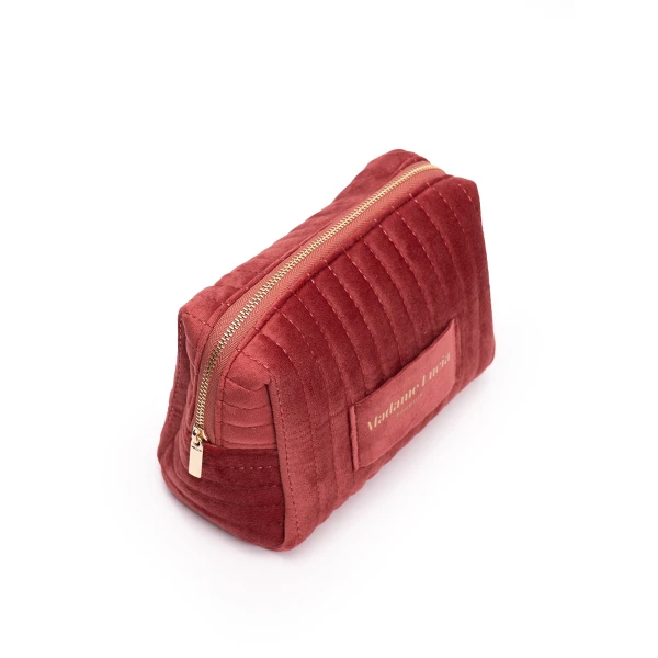 Maria Lucia Hohan Velvet Cosmetic Bag in Caramel | Wallets & Purses | Luxury Shoes 