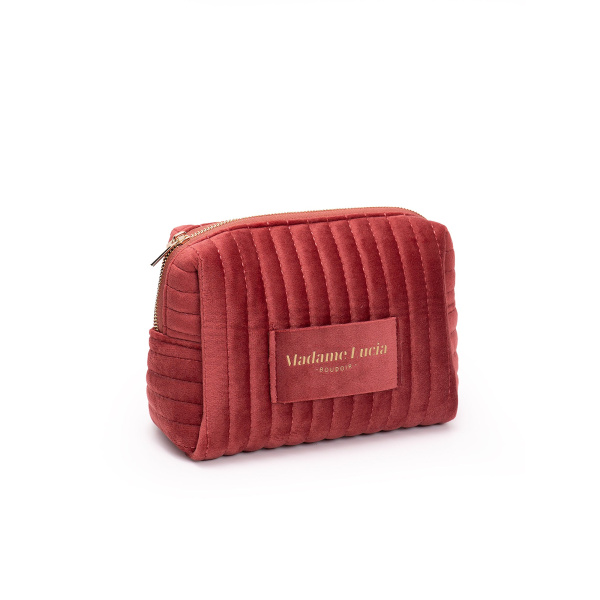 Maria Lucia Hohan Velvet Cosmetic Bag in Caramel | Wallets & Purses | Luxury Shoes 