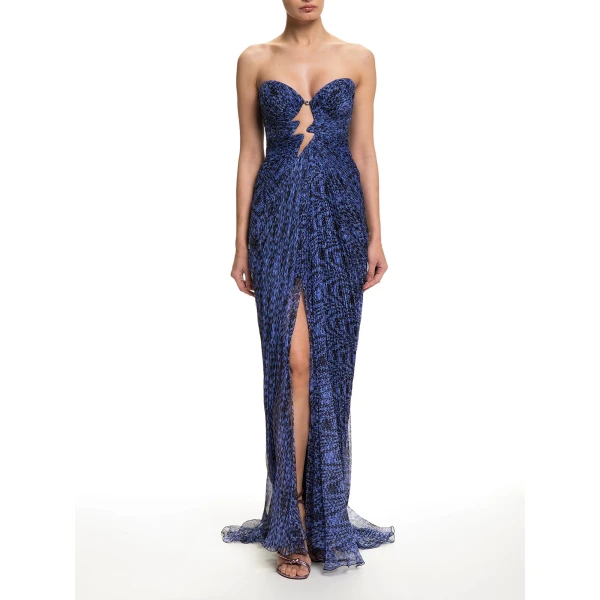 Maria Lucia Hohan Verity Gown in Amparo Print | Evening Gowns | Luxury Shoes 