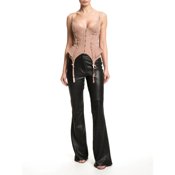 Maria Lucia Hohan Wildcat Corset in Miele | Sleeveless | Luxury Shoes 