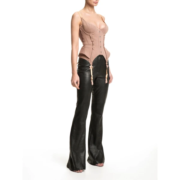 Maria Lucia Hohan Wildcat Corset in Miele | Sleeveless | Luxury Shoes 