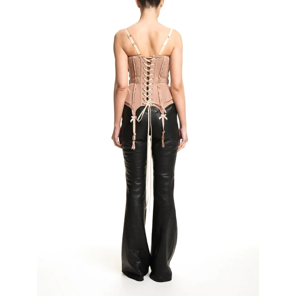 Maria Lucia Hohan Wildcat Corset in Miele | Sleeveless | Luxury Shoes 