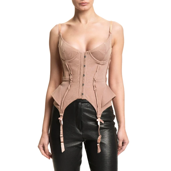 Maria Lucia Hohan Wildcat Corset in Miele | Sleeveless | Luxury Shoes 