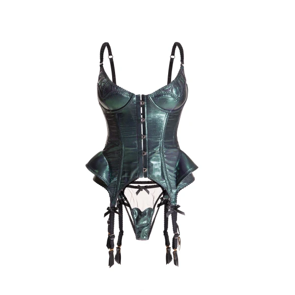 Maria Lucia Hohan Wildrose Corset in Atlantis | Sleeveless | Luxury Shoes 