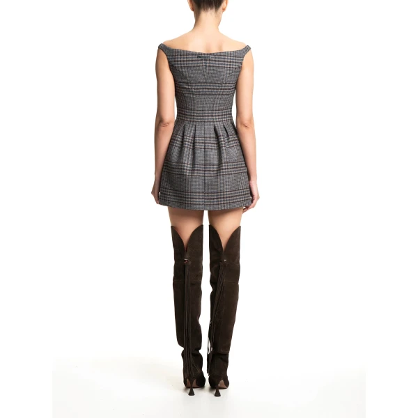 Maria Lucia Hohan Yoko Mini Dress in Check | Mini Dresses | Luxury Shoes 