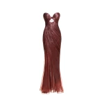 Maria Lucia Hohan Zephyra Gown in Truffle | Evening Gowns | Luxury Shoes 