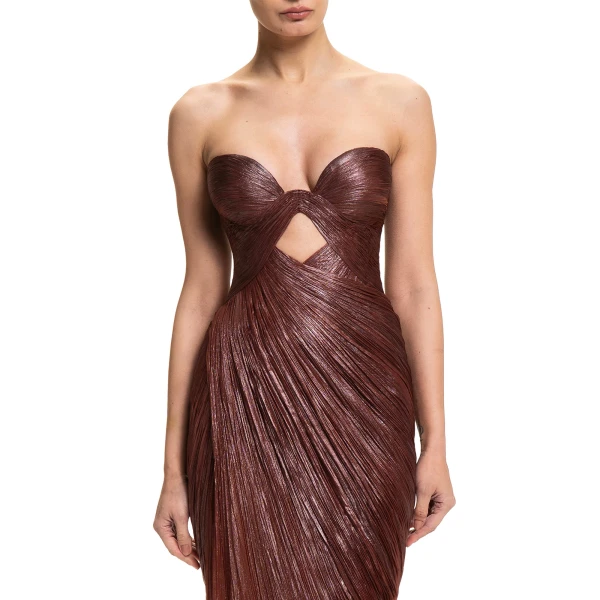 Maria Lucia Hohan Zephyra Gown in Truffle | Evening Gowns | Luxury Shoes 