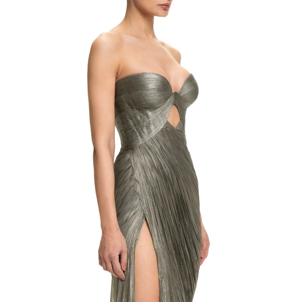 Maria Lucia Hohan Zephyra Gown in Woodsmoke | Evening Gowns | Luxury Shoes 