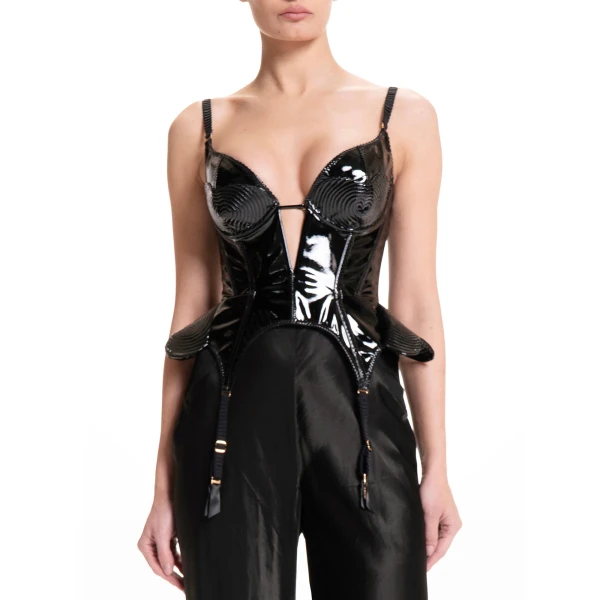 Maria Lucia Hohan Zina Corset in Licorice | Sleeveless | Luxury Shoes 