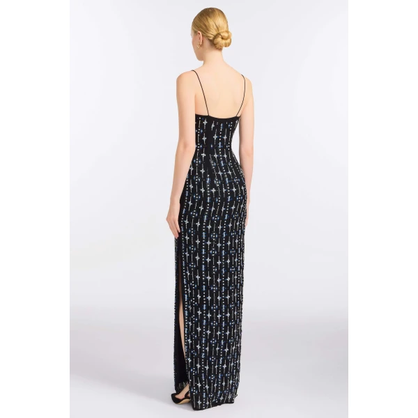 Markarian Aziza Beaded Slip Gown, view 4 | Evening Gowns | Luxury Shoes 