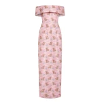 Markarian Clover Pink Bouquet Ikat Gown | Evening Gowns | Luxury Shoes 