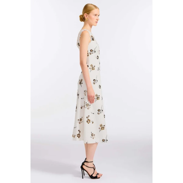 Markarian Coquette Sequined Cotton Midi Dress, view 3 | Midi Dresses | Luxury Shoes 