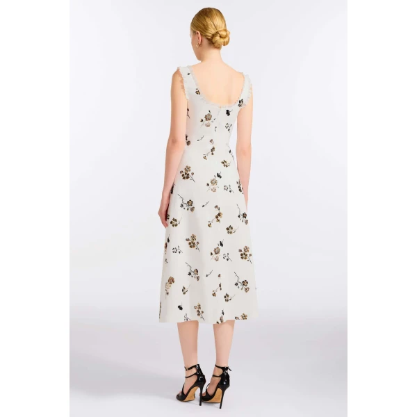 Markarian Coquette Sequined Cotton Midi Dress, view 4 | Midi Dresses | Luxury Shoes 