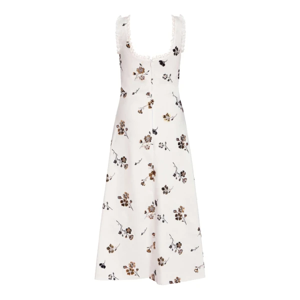 Markarian Coquette Sequined Cotton Midi Dress, view 5 | Midi Dresses | Luxury Shoes 