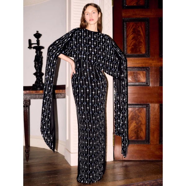 Markarian Goldie Beaded Cape Top, view 6 | Tops | Luxury Shoes 
