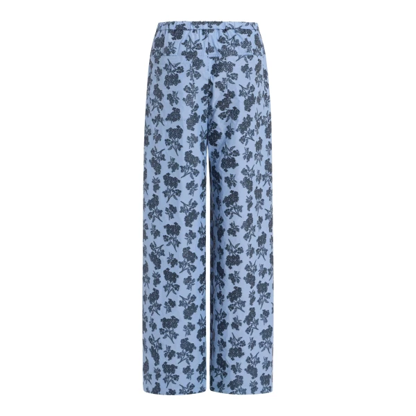 Markarian Ila Navy Bouquet Trouser, view 2 | Wide leg pants | Luxury Shoes 