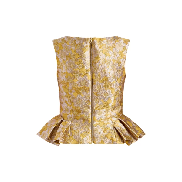 Markarian Jasminium Gold Top, view 5 | Sleeveless | Luxury Shoes 