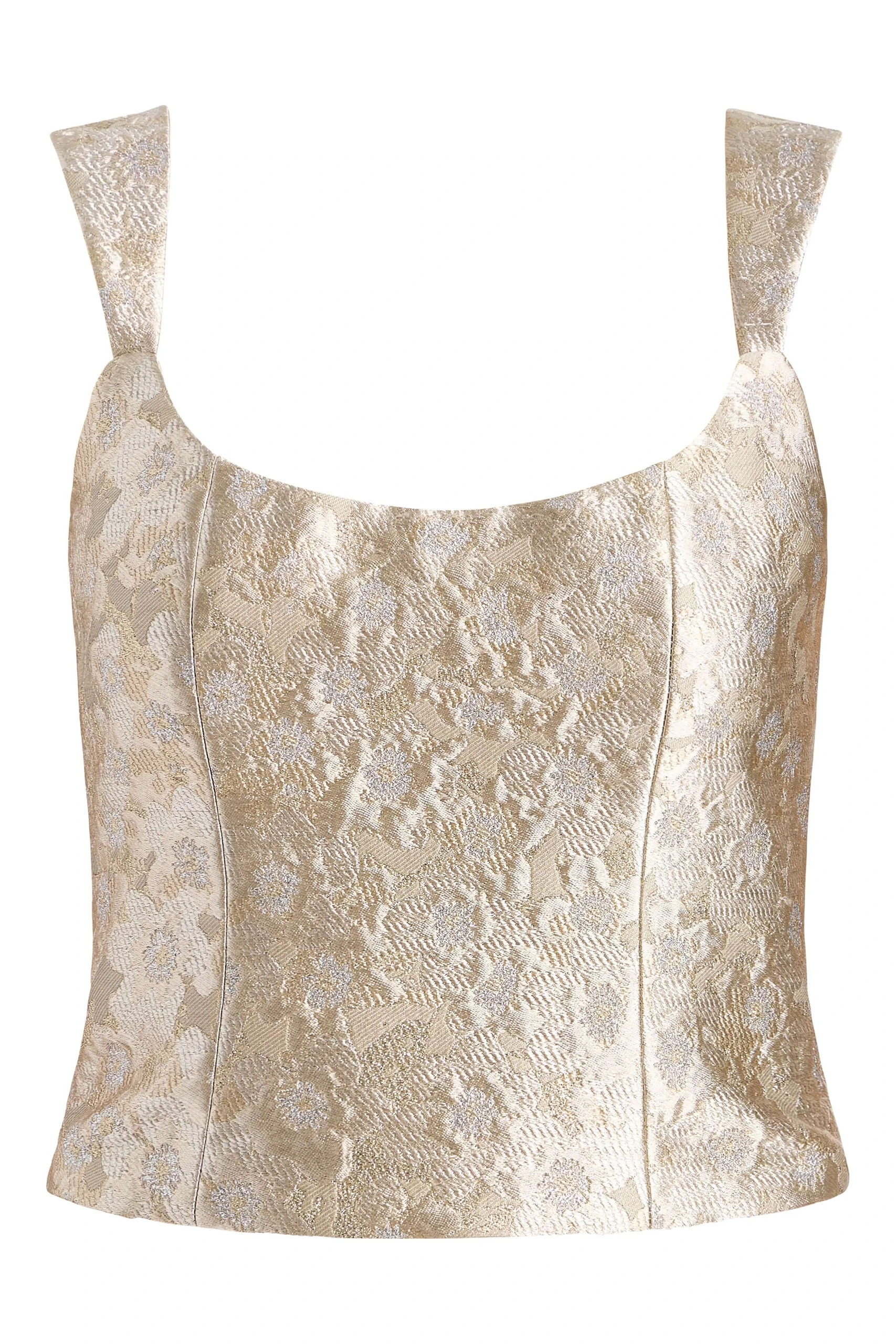 Markarian Maisie Silver Corset Top Markarian Maisie Silver Corset Top | Sleeveless | Luxury Shoes