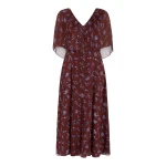 Markarian Marina Maroon Midi Dress | Midi Dresses | Luxury Shoes 