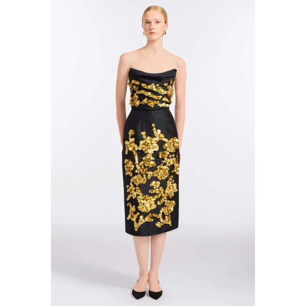 Markarian Mirage Sequin Embellished Midi Skirt, view 2 | Midi Skirts | Luxury Shoes 