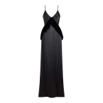 Markarian Neroli Black Satin and Velvet Gown | Evening Gowns | Luxury Shoes 