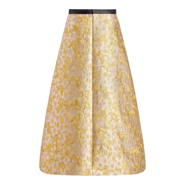 Markarian Pia Gold Midi Skirt, view 5 | Midi Skirts | Luxury Shoes 