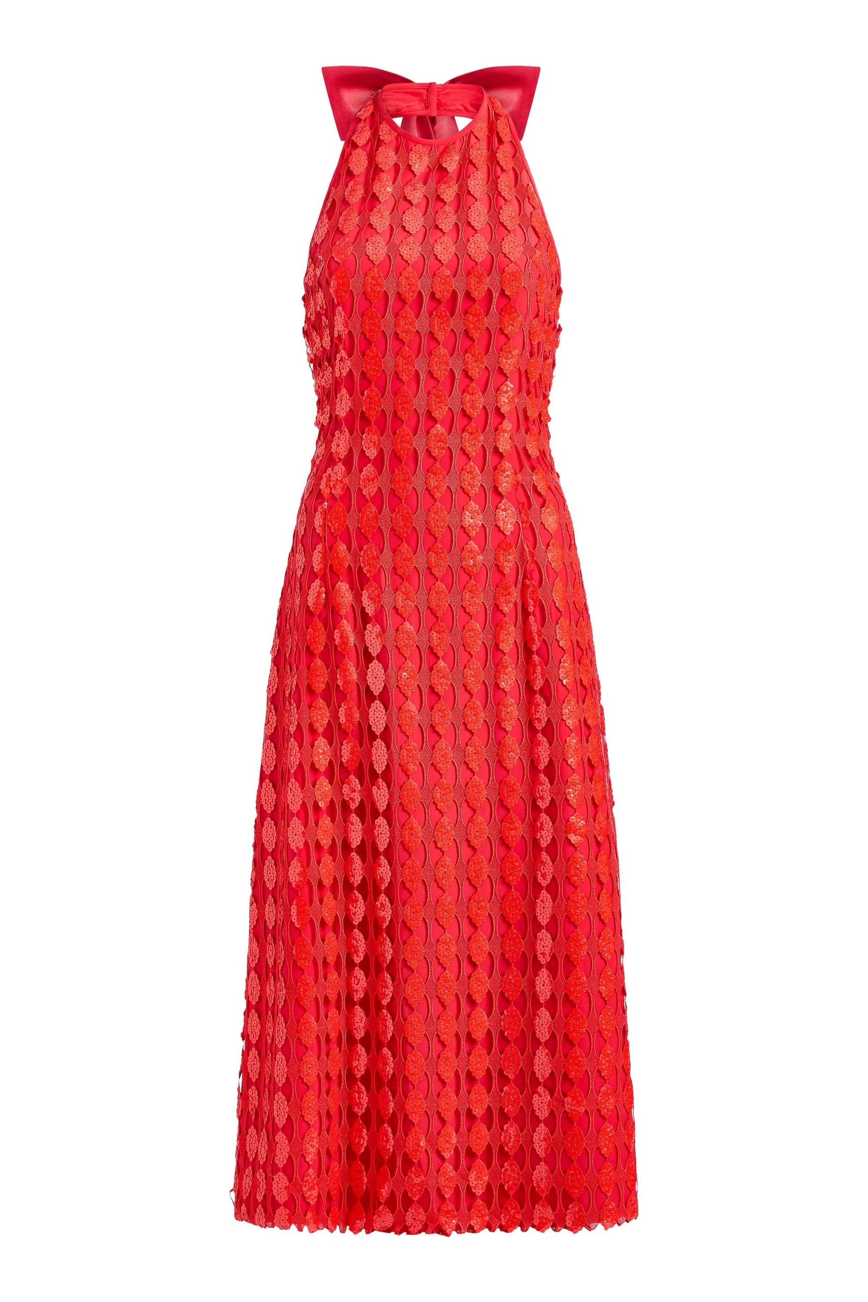 Markarian Ravenna Scarlet Halter Dress Markarian Ravenna Scarlet Halter Dress | Midi Dresses | Luxury Shoes
