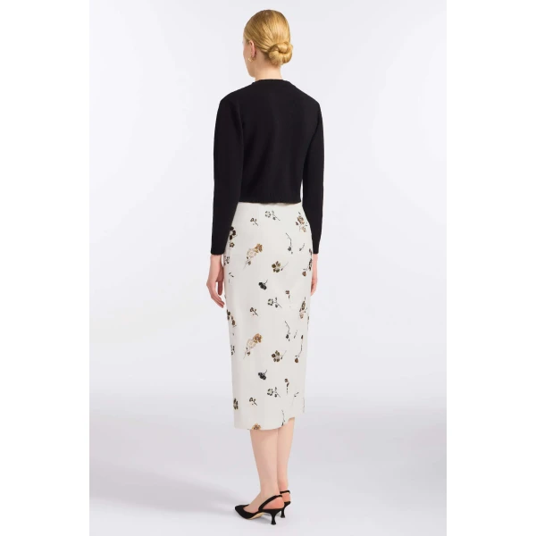 Markarian Savannah Sequined Cotton Wrap Skirt, view 4 | Midi Skirts | Luxury Shoes 