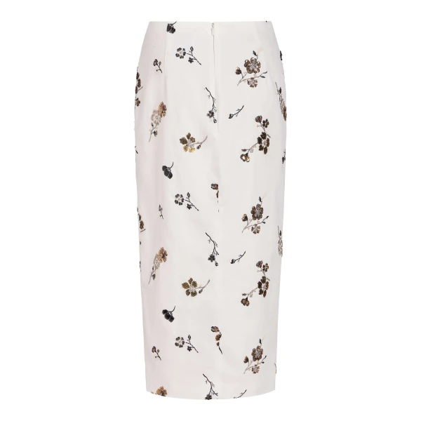 Markarian Savannah Sequined Cotton Wrap Skirt, view 5 | Midi Skirts | Luxury Shoes 