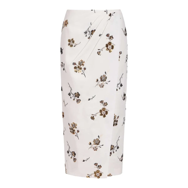 Savannah Sequined Cotton Wrap Skirt